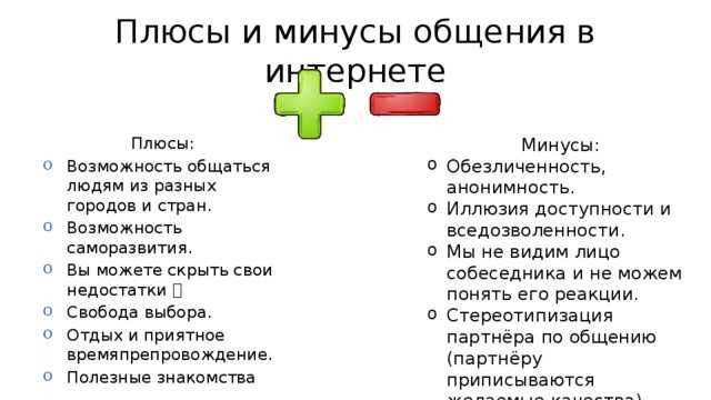 Преимущества общения. Плюсы и минусы интернет общения. Плюсы интернет общения. Плюсы и минусы интернет коммуникации. Положительные стороны интернет общения.