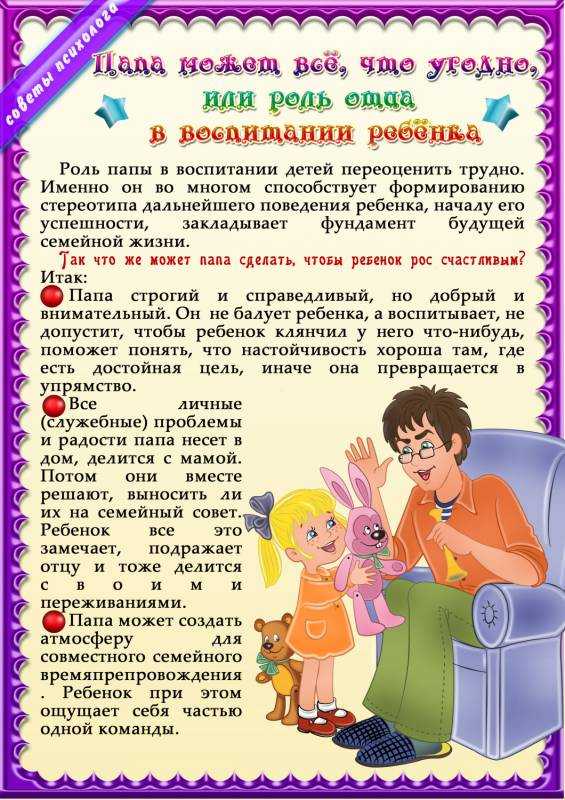 Роль отца в воспитании ребенка, отличия воспитания сына и дочери