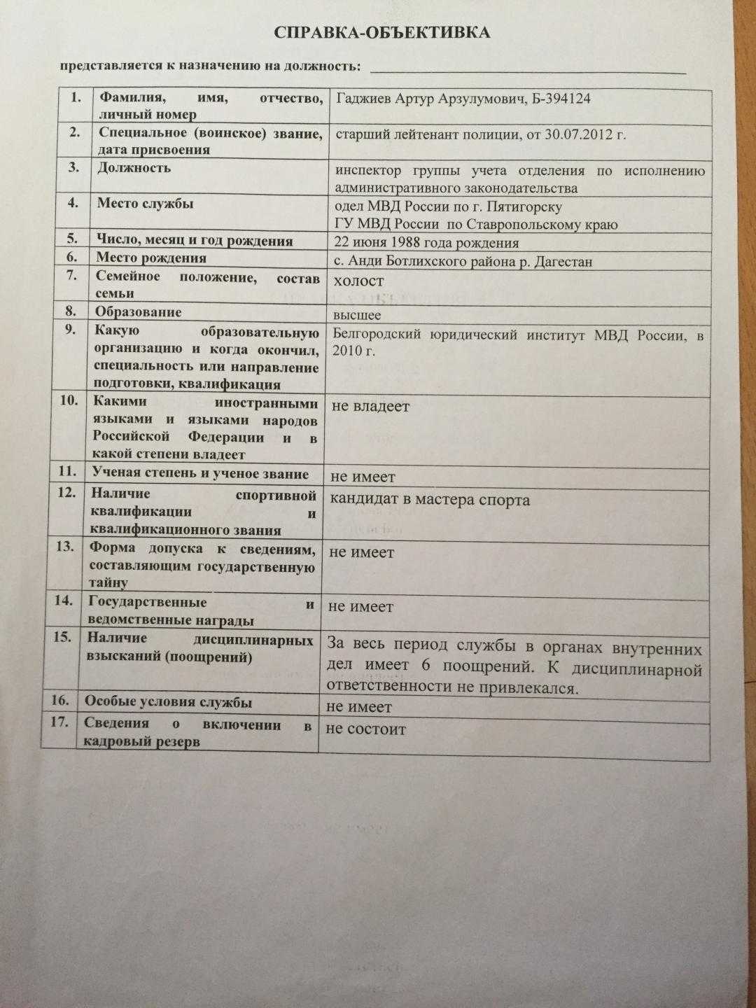 Объективка на сотрудника. Форма справки объективки военнослужащего. Справка-объективка образец для военнослужащих. Справка объективка на военнослужащего. Справка объективка МВД.